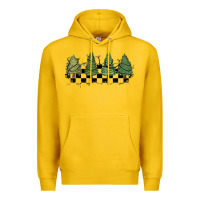 Lemon christmas checkered trees Premium Hoodie - MaliasSmallBusiness