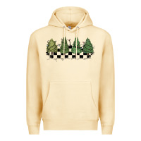 Pina Colada christmas checkered trees Premium Hoodie - MaliasSmallBusiness