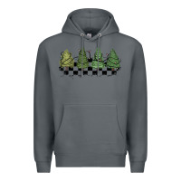 Rock christmas checkered trees Premium Hoodie - MaliasSmallBusiness