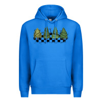 True Royal christmas checkered trees Premium Hoodie - MaliasSmallBusiness