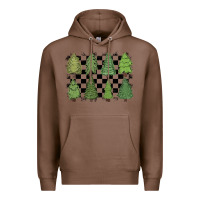 Chestnut checkered trees Premium Hoodie - MaliasSmallBusiness
