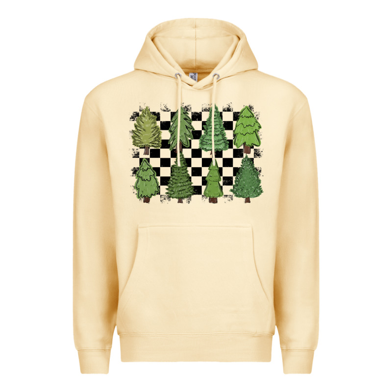 Checkered Trees Premium Hoodie by MaliasSmallBusiness | Teevron