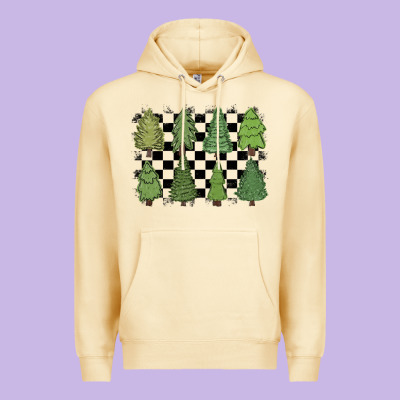 Premium Hoodie checkered trees
