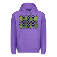 Purple checkered trees Premium Hoodie - MaliasSmallBusiness