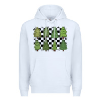 White checkered trees Premium Hoodie - MaliasSmallBusiness