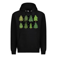 Black checkered trees Premium Hoodie - MaliasSmallBusiness
