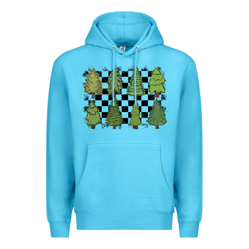 Checkered Trees Premium Hoodie by MaliasSmallBusiness | Teevron