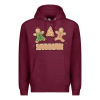 Burgundy gingerbread christmas Premium Hoodie - MaliasSmallBusiness