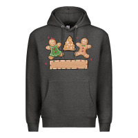 Charcoal Heather gingerbread christmas Premium Hoodie - MaliasSmallBusiness