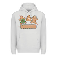 Dove Grey gingerbread christmas Premium Hoodie - MaliasSmallBusiness