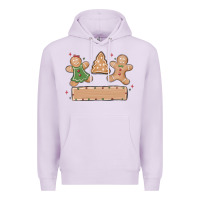 Lilac gingerbread christmas Premium Hoodie - MaliasSmallBusiness