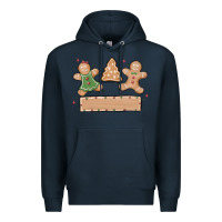 Navy gingerbread christmas Premium Hoodie - MaliasSmallBusiness