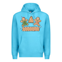 Ocean Blue gingerbread christmas Premium Hoodie - MaliasSmallBusiness