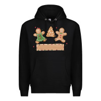 Black gingerbread christmas Premium Hoodie - MaliasSmallBusiness