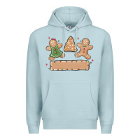 Blue Mist gingerbread christmas Premium Hoodie - MaliasSmallBusiness