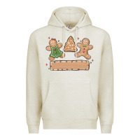 Oatmeal Heather gingerbread christmas Premium Hoodie - MaliasSmallBusiness