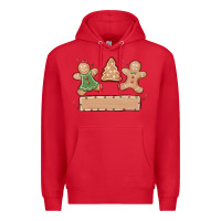 Red gingerbread christmas Premium Hoodie - MaliasSmallBusiness