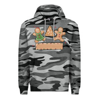 Slate Camo gingerbread christmas Premium Hoodie - MaliasSmallBusiness