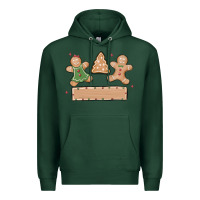 Sports Green gingerbread christmas Premium Hoodie - MaliasSmallBusiness