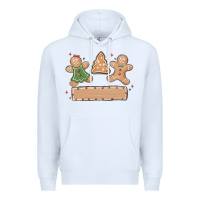 White gingerbread christmas Premium Hoodie - MaliasSmallBusiness