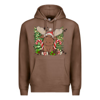 Chestnut christmas reindeer Premium Hoodie - MaliasSmallBusiness