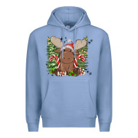 Colony Blue christmas reindeer Premium Hoodie - MaliasSmallBusiness