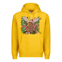 Lemon christmas reindeer Premium Hoodie - MaliasSmallBusiness