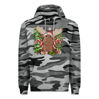 Slate Camo christmas reindeer Premium Hoodie - MaliasSmallBusiness