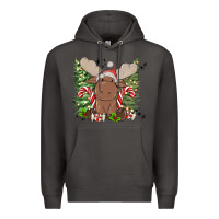 Smoke christmas reindeer Premium Hoodie - MaliasSmallBusiness
