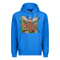 True Royal christmas reindeer Premium Hoodie - MaliasSmallBusiness