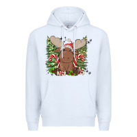 White christmas reindeer Premium Hoodie - MaliasSmallBusiness