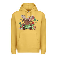 Antique Gold christmas reindeer Premium Hoodie - MaliasSmallBusiness