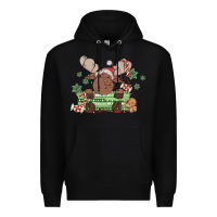 Black christmas reindeer Premium Hoodie - MaliasSmallBusiness