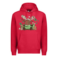 Cardinal christmas reindeer Premium Hoodie - MaliasSmallBusiness
