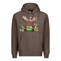 Coffee christmas reindeer Premium Hoodie - MaliasSmallBusiness