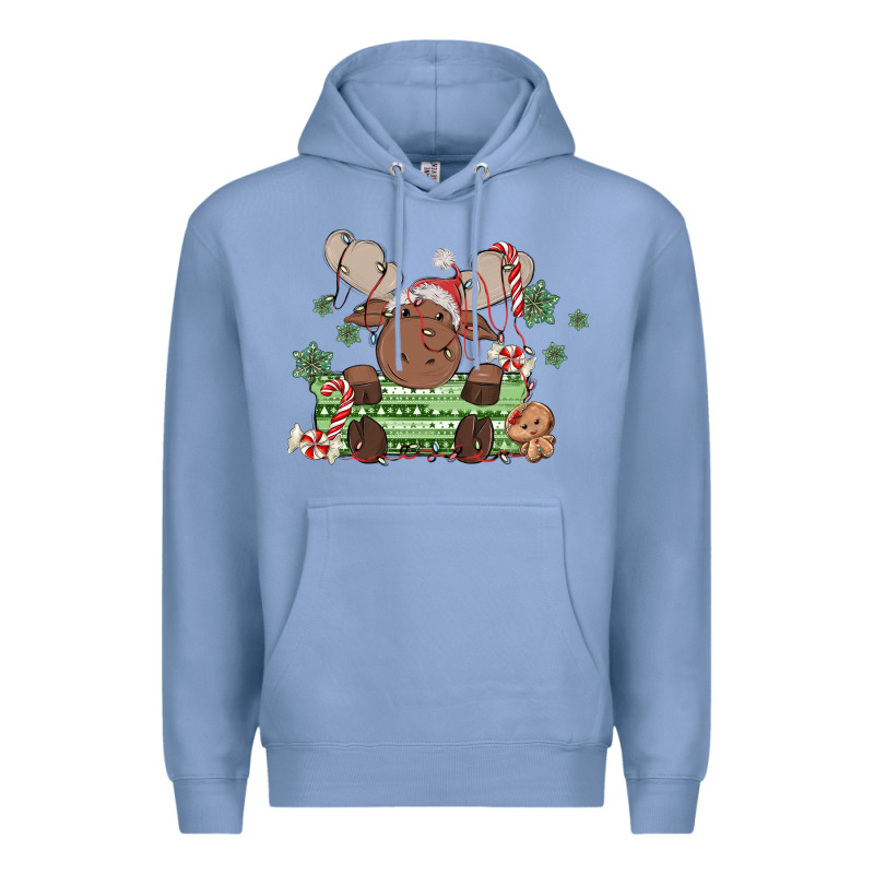 Christmas Reindeer Premium Hoodie by MaliasSmallBusiness | Teevron