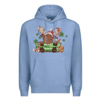 Colony Blue christmas reindeer Premium Hoodie - MaliasSmallBusiness