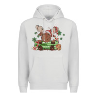 Dove Grey christmas reindeer Premium Hoodie - MaliasSmallBusiness
