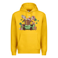 Lemon christmas reindeer Premium Hoodie - MaliasSmallBusiness