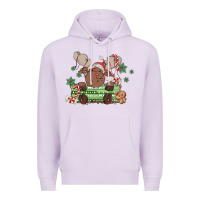 Lilac christmas reindeer Premium Hoodie - MaliasSmallBusiness