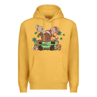 Mustard christmas reindeer Premium Hoodie - MaliasSmallBusiness