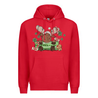 Red christmas reindeer Premium Hoodie - MaliasSmallBusiness
