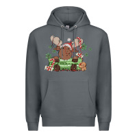 Rock christmas reindeer Premium Hoodie - MaliasSmallBusiness