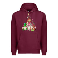 Burgundy christmas tree Premium Hoodie - MaliasSmallBusiness