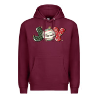 Burgundy joy to the world Premium Hoodie - MaliasSmallBusiness
