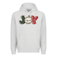 Dove Grey joy to the world Premium Hoodie - MaliasSmallBusiness