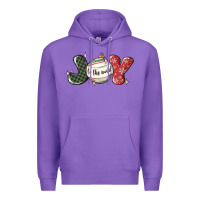 Purple joy to the world Premium Hoodie - MaliasSmallBusiness