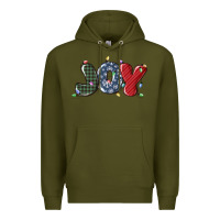 Army Green joy christmas lights Premium Hoodie - MaliasSmallBusiness