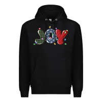 Black joy christmas lights Premium Hoodie - MaliasSmallBusiness