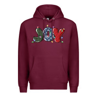 Burgundy joy christmas lights Premium Hoodie - MaliasSmallBusiness